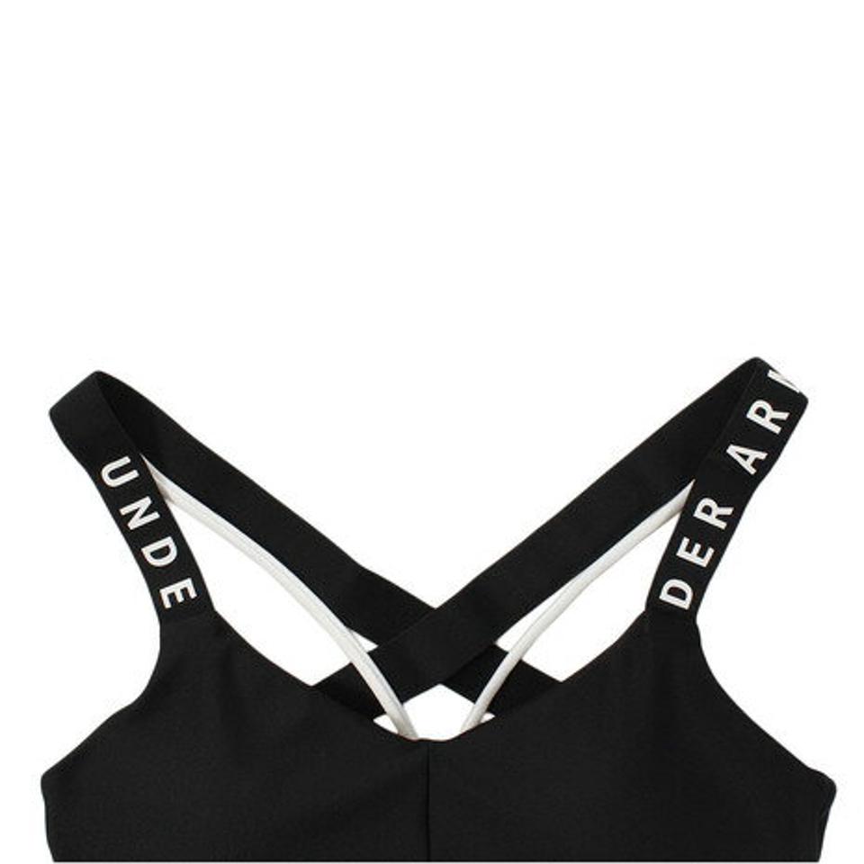 アンダーアーマー(UNDER ARMOUR) スポーツブラ ローサポート ワードマークストラッピースポーツレット 1325613 BLK/WHT/WHT AT (レディース)