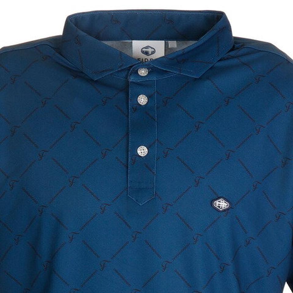 フィドラ(FIDRA)(メンズ)ゴルフ ポロシャツ ダイヤプリントポロシャツ FD5HTG61 NVY