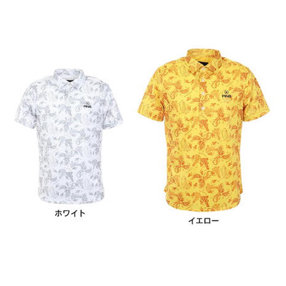 ピン(PING) ゴルフウェア 吸汗速乾 高通気 ドライポリエステル ストレッチカノコ 半袖ポロシャツ 621-2160402 (メンズ)