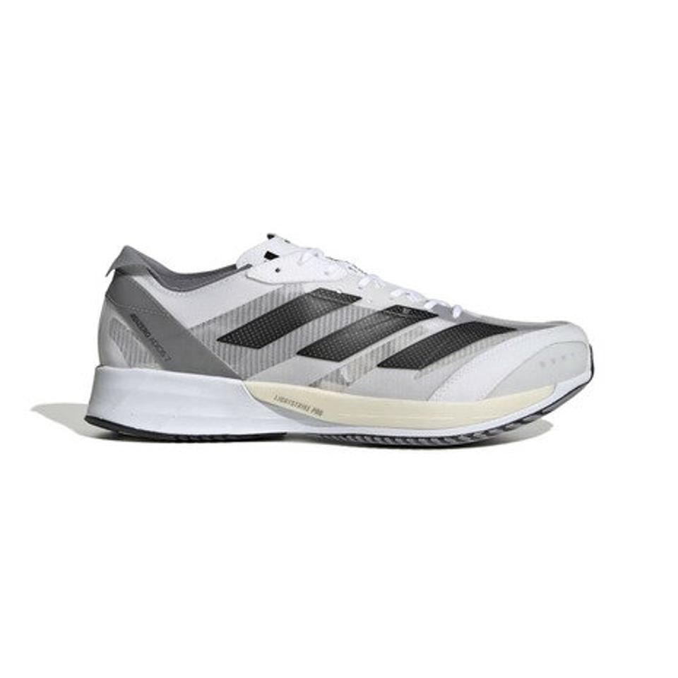 【4/15 24h限定 エントリー＆対象3店舗以上買い回りで最大P10倍！】アディダス（adidas）（メンズ）アディゼロ ジャパン 7 ワイド ホワイト ブラック 白 黒 GV9625 ランニングシューズ ジョギングシューズ トレーニング 運動靴