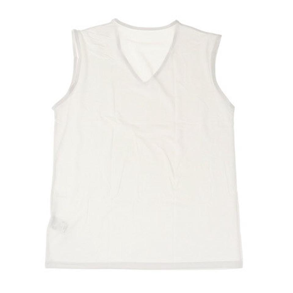 エーシーピージー(ACPG)(メンズ)ドライプラスクールメッシュ ノースリーブVネックシャツ 891PA1GC8747WHT