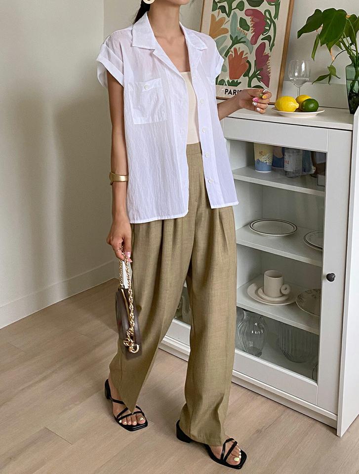 【10%OFF】スリータックストレートスラックス・全3色・t68043 レディース 【pt】スラックス パンツ ズボン ロングパンツ 長ズボン ストレート タック 単色 無地 シンプル ベーシック 大人 ハイウエスト オフィスカジュアル 春 夏 韓国ファッション セール SALE