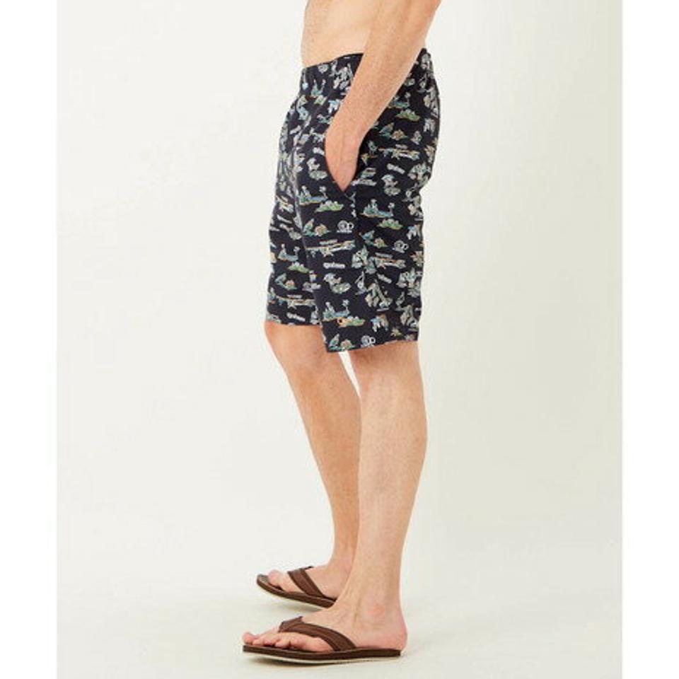 【5点以上で10%OFFクーポン!8/7まで】オーシャンパシフィック(Ocean Pacific) プリント柄 サーフトランクス 510441 BLK (メンズ)