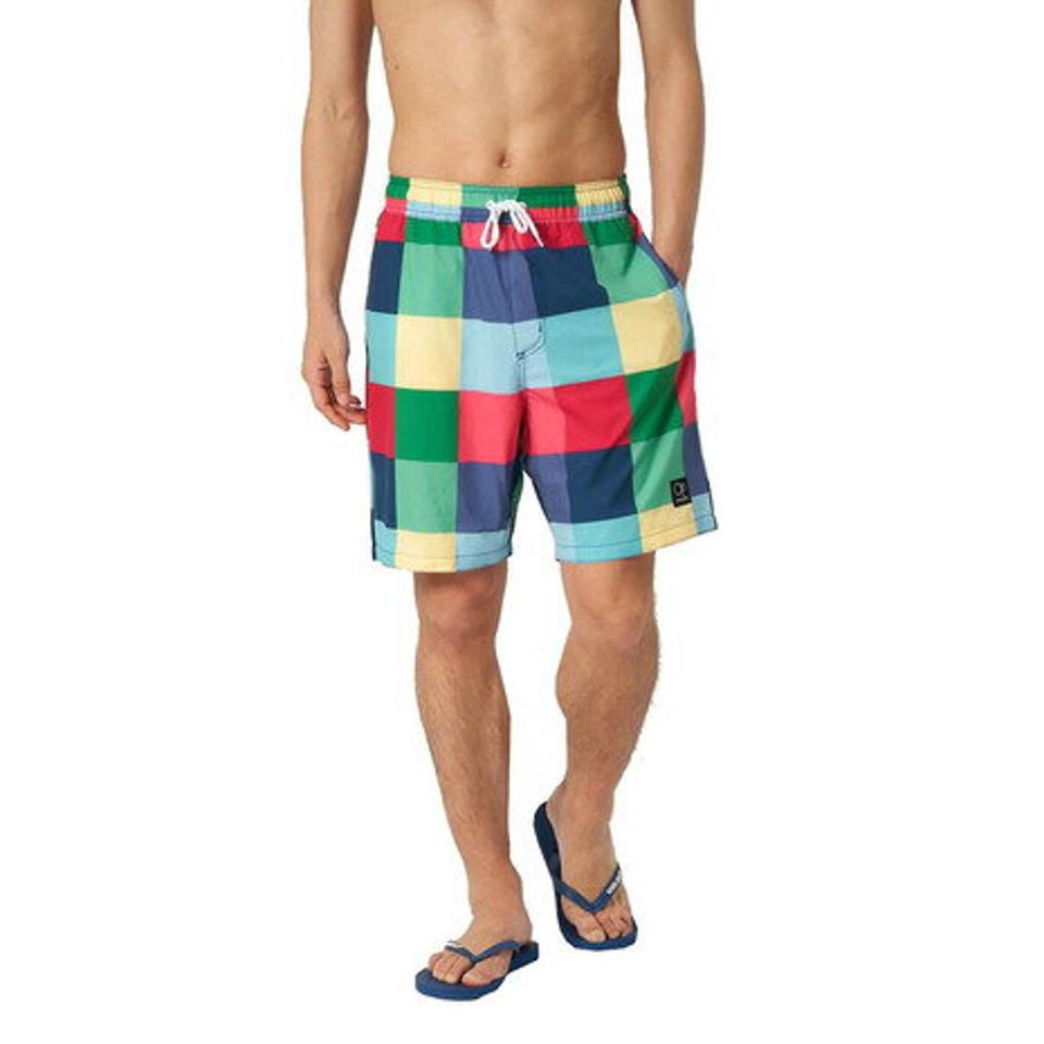 【5点以上で10%OFFクーポン!8/7まで】オーシャンパシフィック(Ocean Pacific) チェック柄 サーフ トランクス 510422 BLC (メンズ)