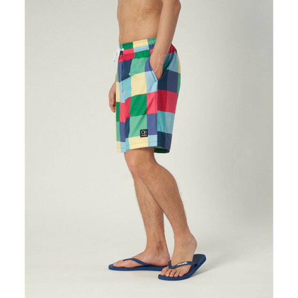 【5点以上で10%OFFクーポン!8/7まで】オーシャンパシフィック(Ocean Pacific) チェック柄 サーフ トランクス 510422 BLC (メンズ)