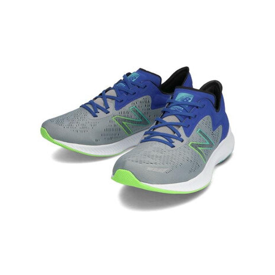 ニューバランス（new balance）（メンズ）ランニングシューズ グレー ブルー MPESULH1D ジョギングシューズ メンズ 靴 シューズ マラソン 陸上