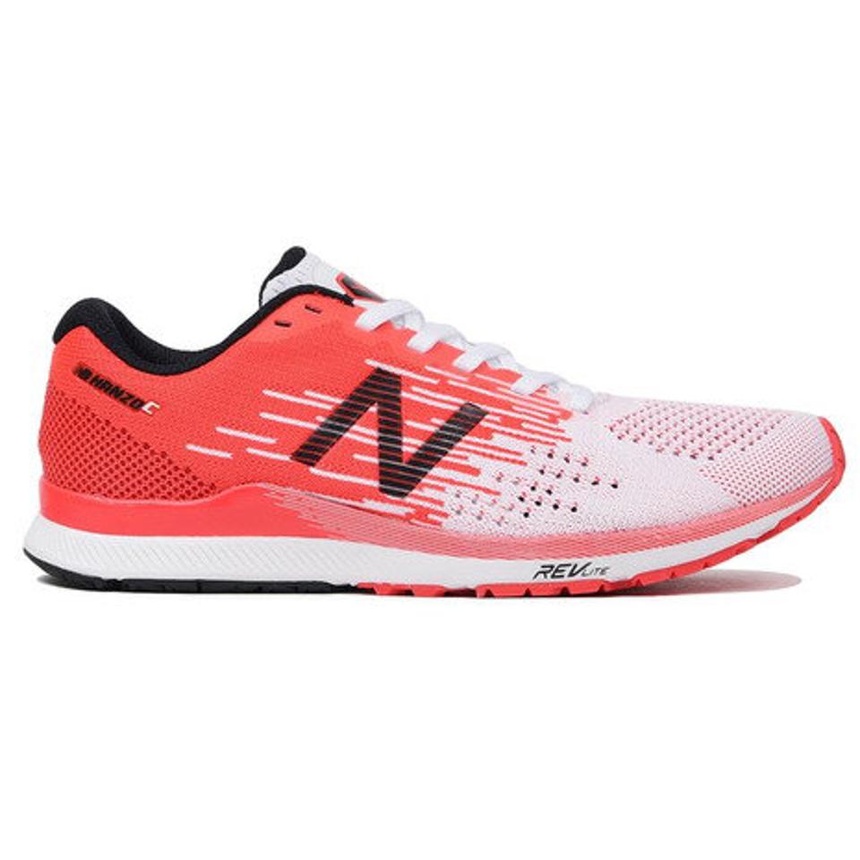 ニューバランス（new balance）（レディース）ランニングシューズ ホワイト レッド ハンゾー HANZO C W B2 WHANZCW2B マラソン レディース 靴 シューズ