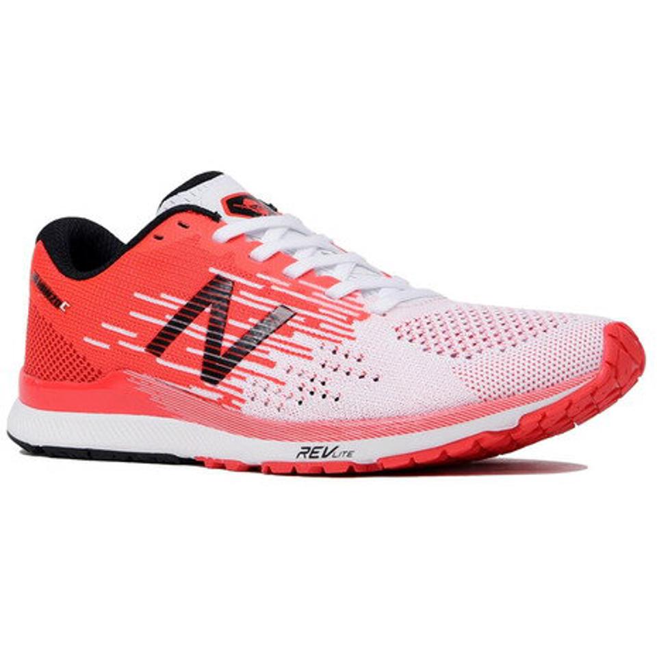 ニューバランス（new balance）（レディース）ランニングシューズ ホワイト レッド ハンゾー HANZO C W B2 WHANZCW2B マラソン レディース 靴 シューズ