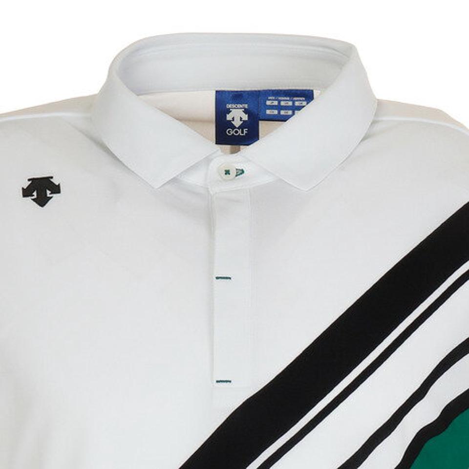 デサントゴルフ(DESCENTEGOLF)(メンズ)ゴルフ ポロシャツ メンズ クイックドライライジングプリントカノコシャツ
