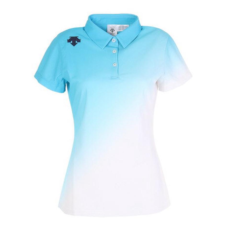 デサントゴルフ(DESCENTEGOLF)(レディース)ゴルフウェア クーリストドライキューブライジンググラデーションプリントシャツ DGWPJA01OP-SA00