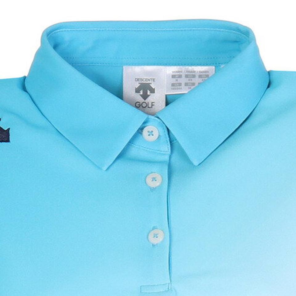 デサントゴルフ(DESCENTEGOLF)(レディース)ゴルフウェア クーリストドライキューブライジンググラデーションプリントシャツ DGWPJA01OP-SA00