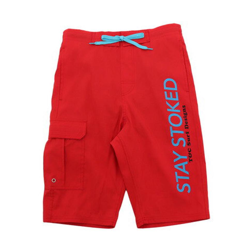 【5点以上で10％OFFクーポン！8/7まで】タウンアンドカントリー（T&C） 水着 メンズ TCカーゴ サーフパンツ 819105 RED 海パン 海水パンツ （メンズ）