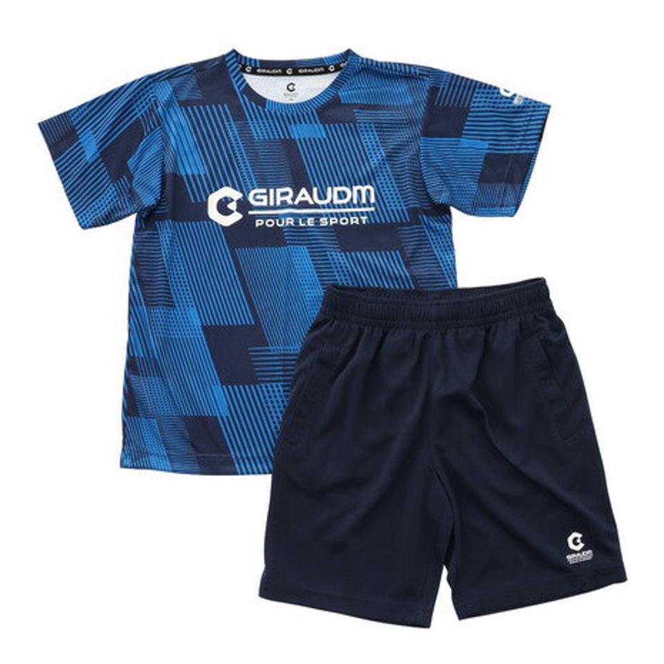 ジローム（GIRAUDM）（キッズ）ドライ 吸汗速乾 UVカット ジュニア Tスーツ 865GM1CD6722 BLU Tシャツ&ハーフパンツセット