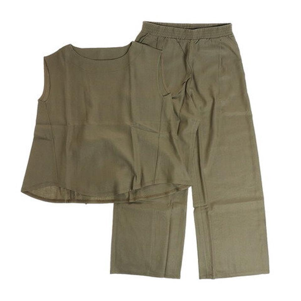 クローバーリーフ（LOVERS' LANE 45） シャツ レディース ノースリーブ ロングパンツ セットアップ 2点セット 01800615-GRY グレー （レディース）