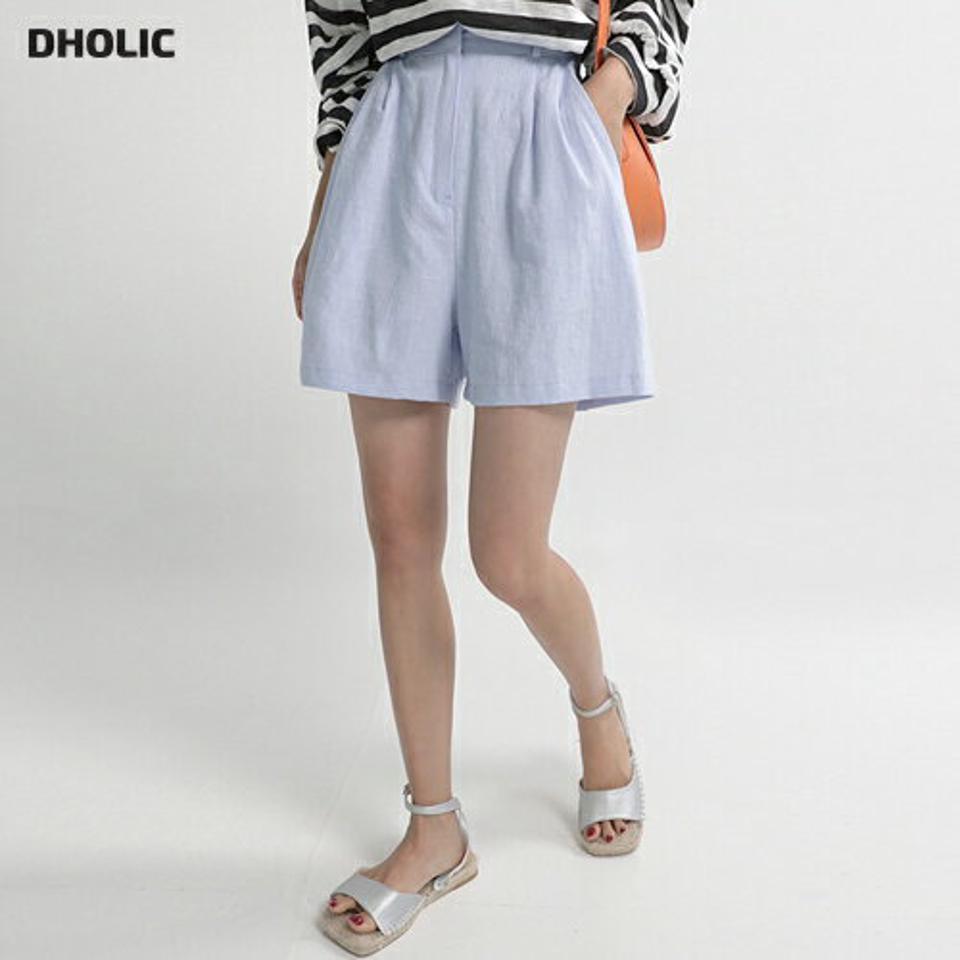 ラミー混ツータックハーフパンツ・全6色・t67417 レディース 【pt】ハーフパンツ 半ズボン ショートパンツ 短パン タック 単色 無地 シンプル ベーシック カジュアル パステル 大人 ラミー ハイウエスト ワイド ベルトループ 夏 韓国ファッション