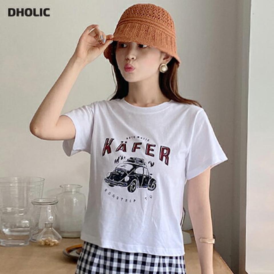 KAFERレタリングTシャツ・全4色・t68094 レディース 【tops】トップス Tシャツ 半袖 ロゴ レタリング カジュアル ラウンドネック ラフ ロゴT 春 夏 韓国ファッション