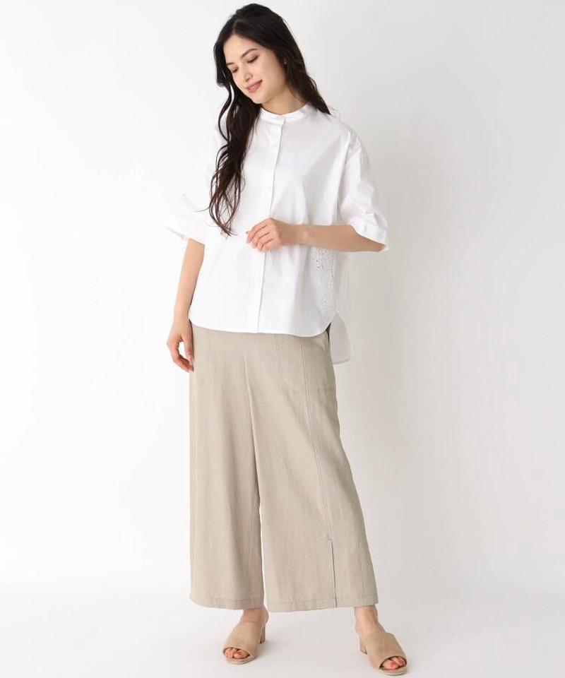 華やかカットワークレースデザインブラウス