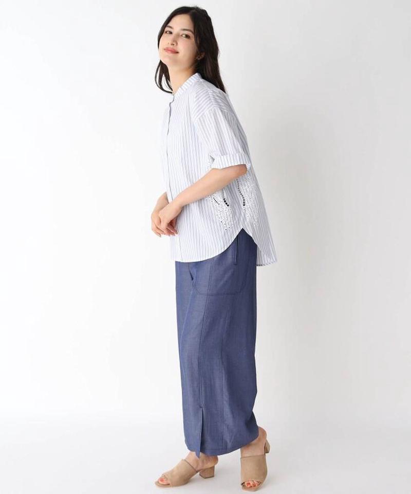 華やかカットワークレースデザインブラウス