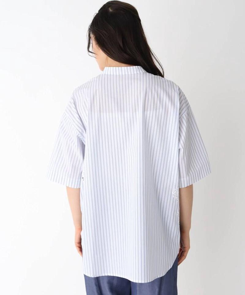 華やかカットワークレースデザインブラウス