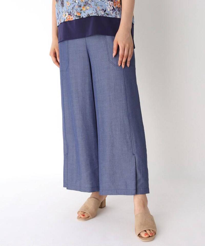 シャンブレーワイドパンツ