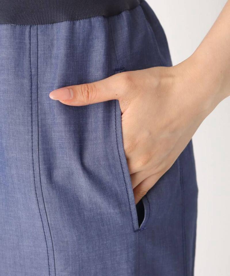 シャンブレーワイドパンツ