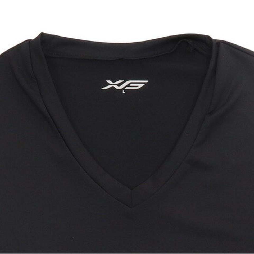 【2点で10%OFFクーポン対象!4/14まで】エックスティーエス(XTS)(レディース)ストレッチVネックノースリーブ 751G6ES3523 BLK.