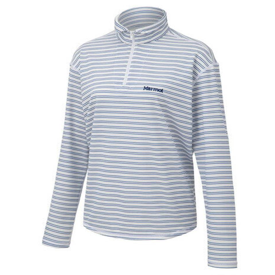 マーモット（Marmot） サラピークボーダーロングスリーブジップ ブルー TOWPJB69 VBL 長袖シャツ トップス アウトドア スポーツ 登山 UVカット （レディース）