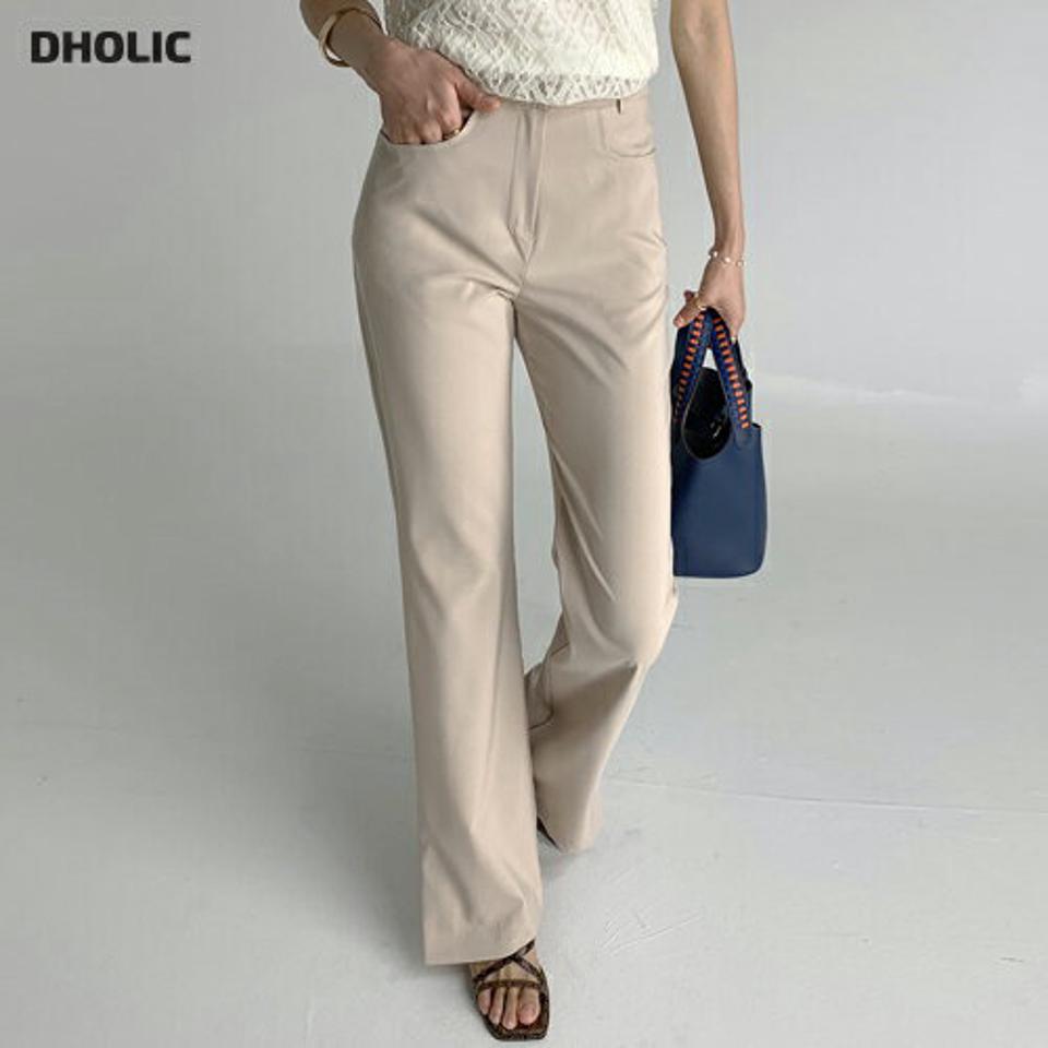 フレアスリットスラックス・全2色・t72725 レディース 【pt】パンツ ロング丈 スラックス 単色 無地 シンプル ベーシック フレア スリット フルレングス 春 夏 フェミニン きれいめ 大人 上品 ベージュ 韓国ファッション ハイホリHIHOLLI