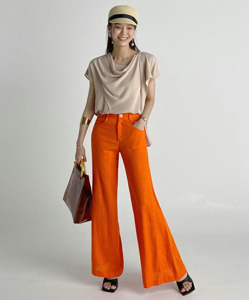 【10%OFF】ドレープスカーフブラウス・全3色・b72702 レディース 【bl】ブラウス トップス 半袖 単色 無地 シンプル ドレープネック 上品 きれいめ オフィスカジュアル フレンチスリーブ 春 夏 フェミニン 大人 ベージュ 韓国ファッション ハイホリHIHOLLI セール SALE