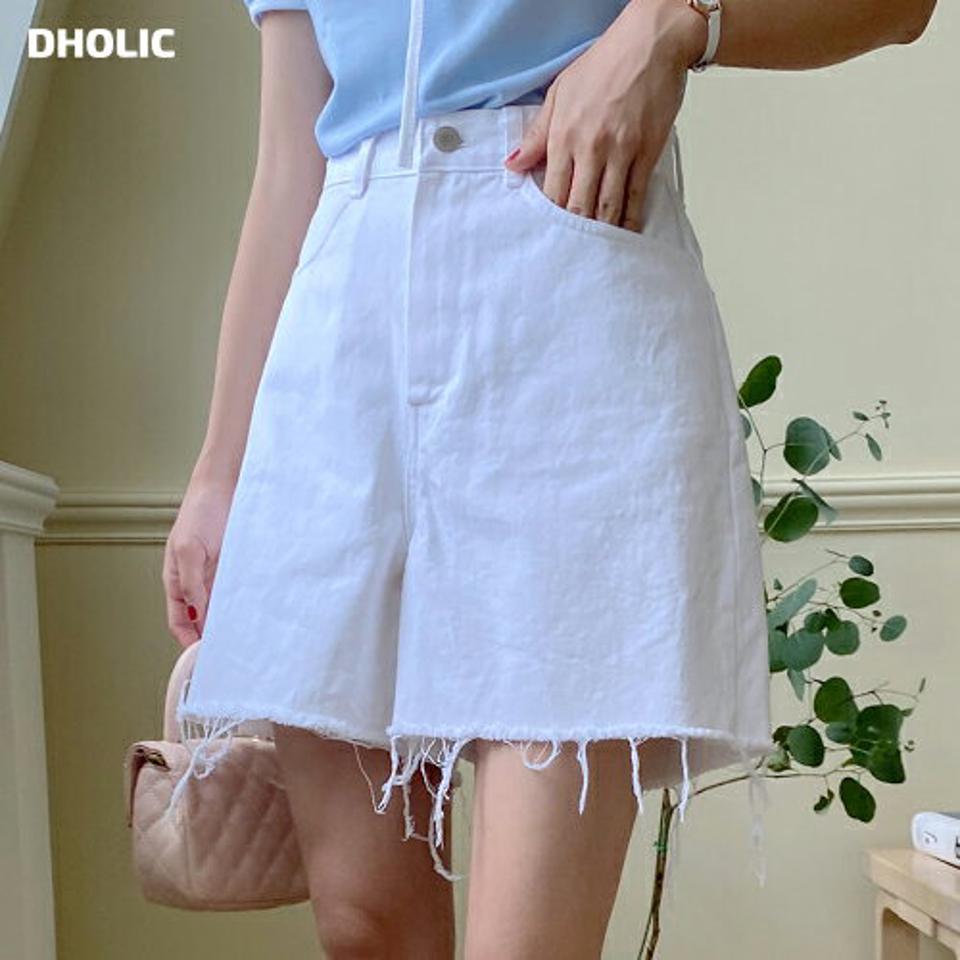 カットオフコットンハーフパンツ・全3色・t01416 レディース 【pt】ショートパンツ 短パン ハーフパンツ 半ズボン コットン 綿 カットオフ 切りっぱなし シンプル 単色 無地 カジュアル ベルトループ ワイド ハイウエスト 夏 韓国ファッション