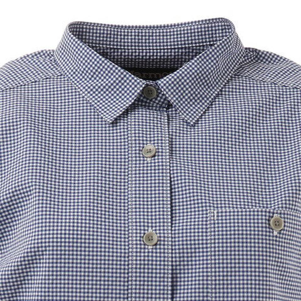 【5点以上で10%OFFクーポン!8/7まで】マーモット(Marmot) 長袖シャツ ギンガムチェックシャツ TOWRJB76XB NV (レディース)