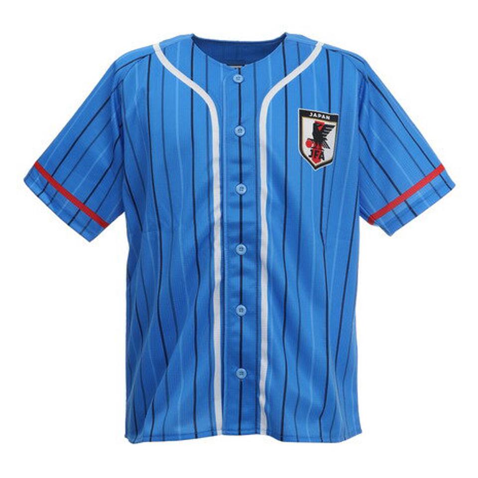 ジェイエフエー(JFA) サッカー 侍ブルー SAMURAI BLUE 日本代表 ベースボールシャツ Mサイズ O3-243 (メンズ、レディース)