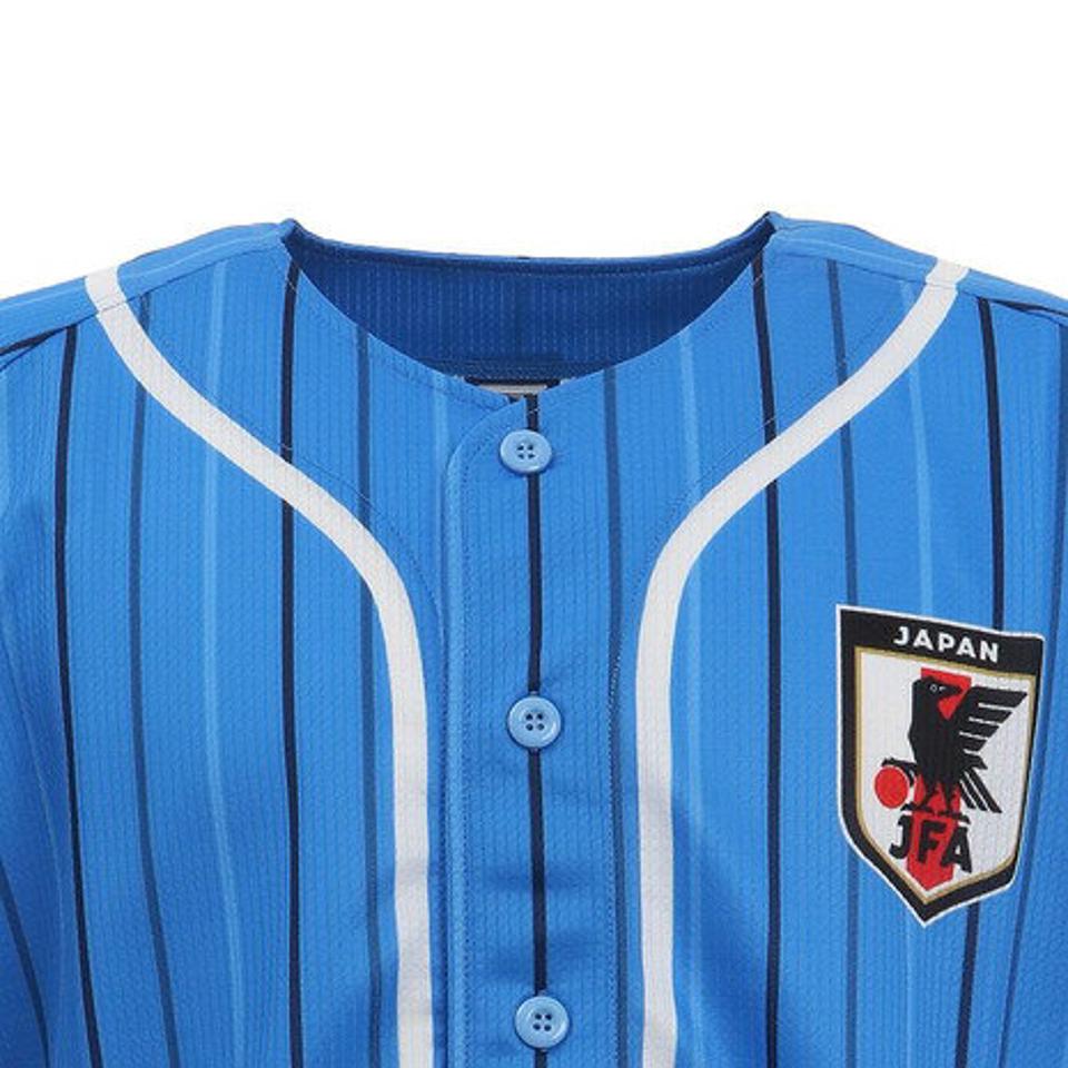 ジェイエフエー(JFA) サッカー 侍ブルー SAMURAI BLUE 日本代表 ベースボールシャツ Mサイズ O3-243 (メンズ、レディース)