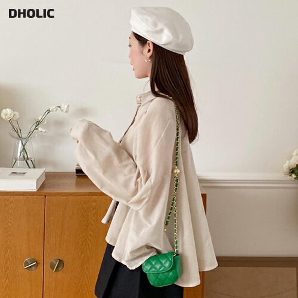 フレアシアーシャツ・t68188 レディース 【bl】トップス シャツ 長袖 フレア 透け感 シアー フェミニン 軽やか ドロップショルダー 単色 無地 かわいい ユニーク ゆったり 体型カバー お腹カバー 春 秋 韓国ファッション