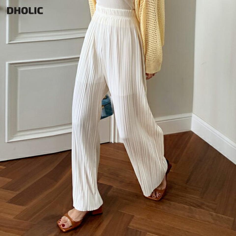 【10%OFF】プリーツワイドパンツ・t67019 レディース 【pt】パンツ ズボン プリーツ ワイド ロングパンツ ウエストゴム 単色 無地 シンプル 上品 大人 ラフ 楽ちん きれいめ カジュアル 体型カバー 夏 韓国ファッション セール SALE