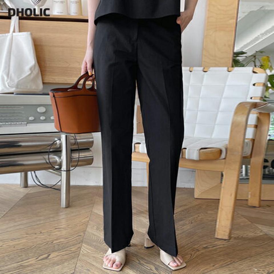 ストレートスラックス・t67002 レディース 【pt】スラックス パンツ ズボン ストレート 単色 無地 シンプル ベーシック きれいめ 大人 オフィスカジュアル ストレート 会社 通勤 ハイウエスト フルレングス 学校行事 春 夏 韓国ファッション