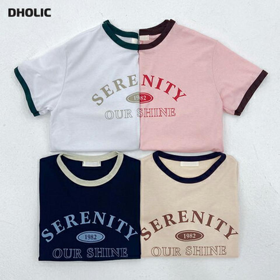 【10%OFF】SERENITY配色Tシャツ・t02945 レディース 【tops】トップス Tシャツ 半袖 ハーフスリーブ 配色 ロゴ レタリング リンガ—Tシャツ ラウンドネック 韓スト ストリート カジュアル ピンク 夏 韓国ファッション セール SALE