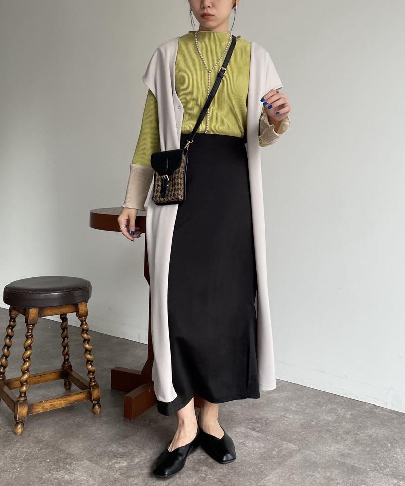 袖先配色プリーツメロープルオーバー