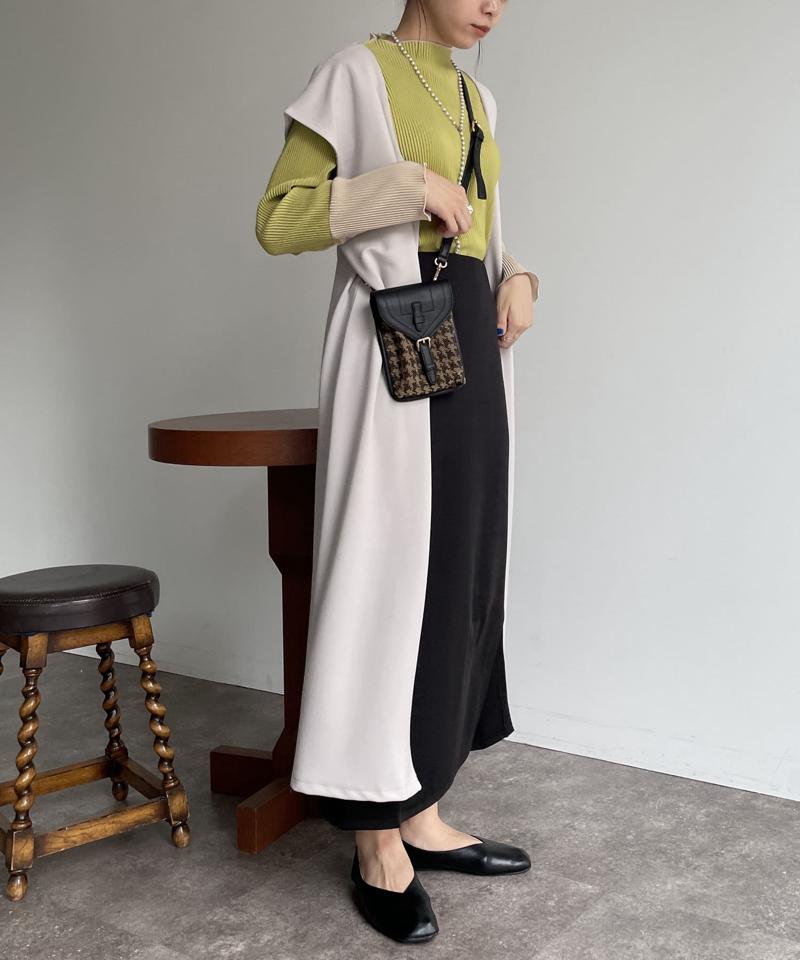 袖先配色プリーツメロープルオーバー