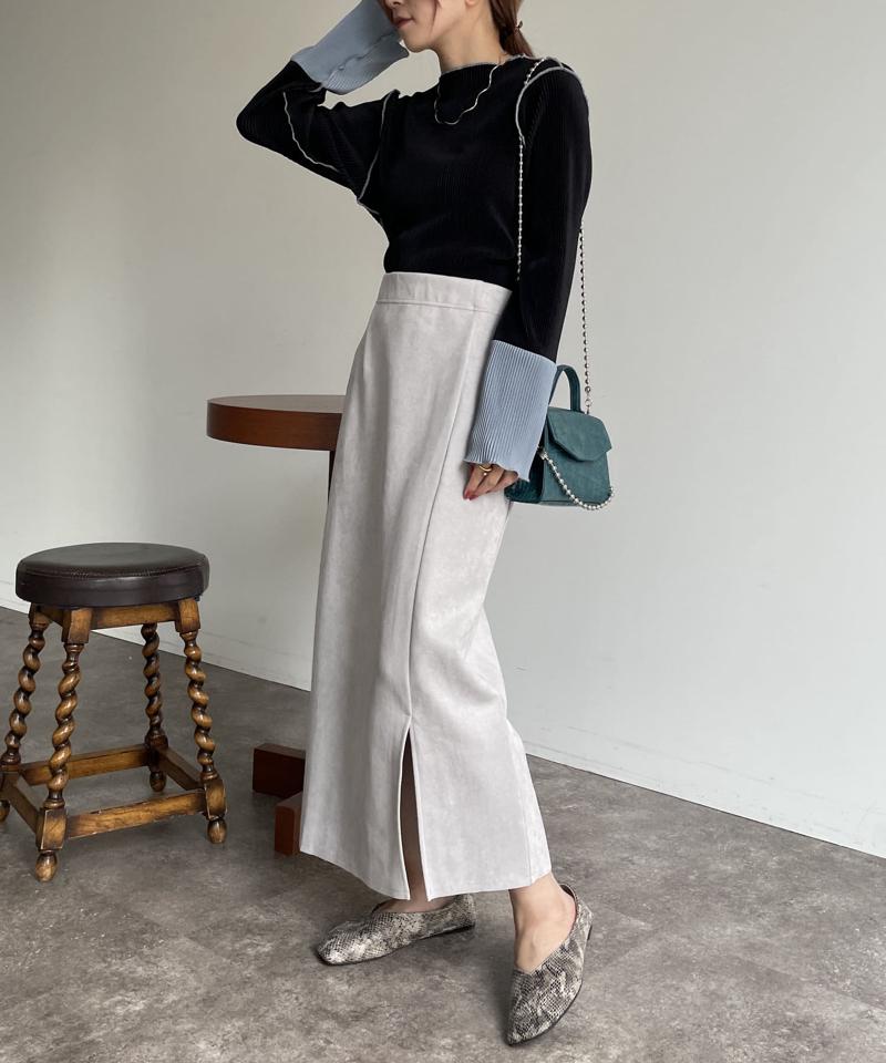 袖先配色プリーツメロープルオーバー