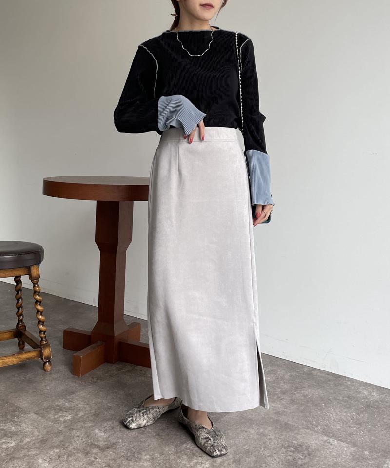 袖先配色プリーツメロープルオーバー