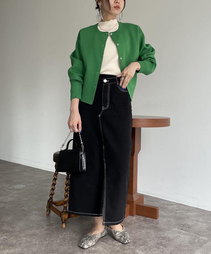 袖先配色プリーツメロープルオーバー