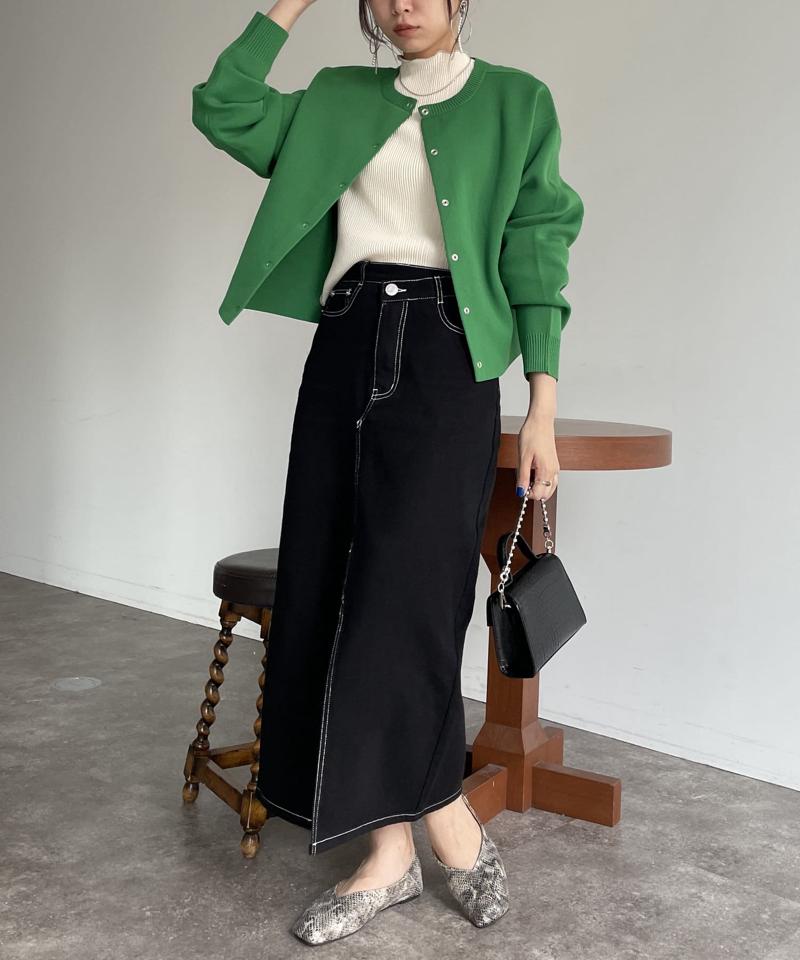 袖先配色プリーツメロープルオーバー