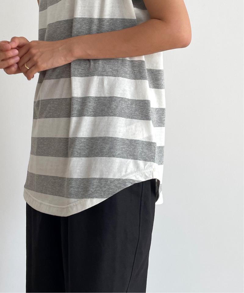 harmonie-OrganicCotton- 天竺ワイドボーダータンクトップ（harmonie）