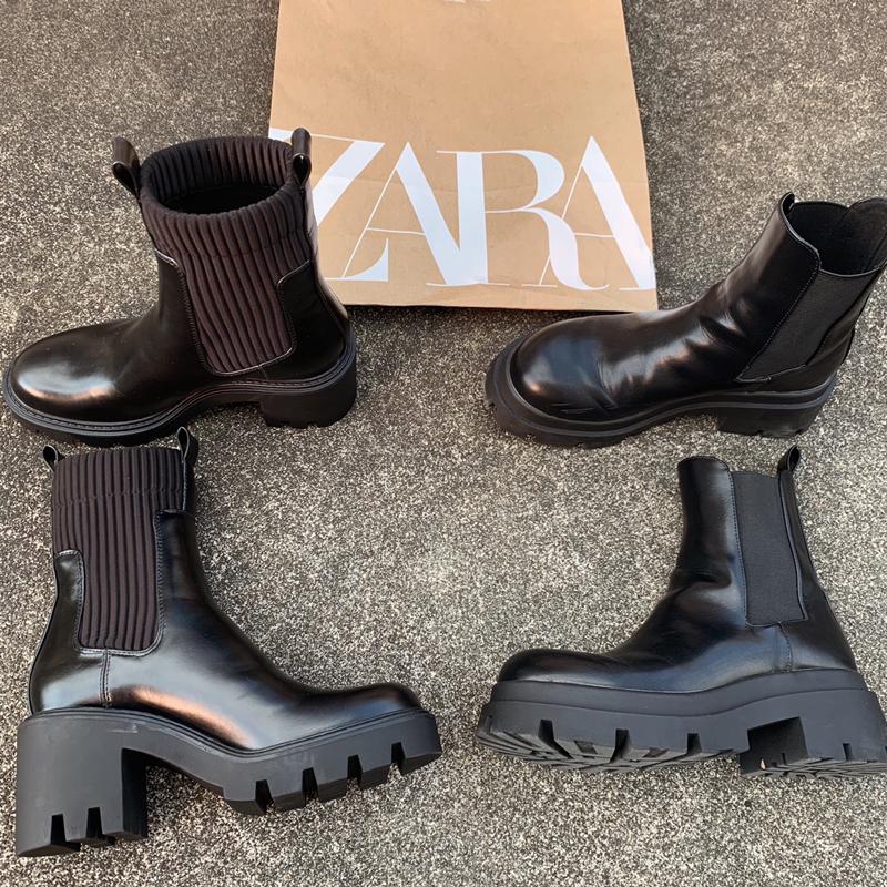 ZARA  ヒールトラックソールブーツ