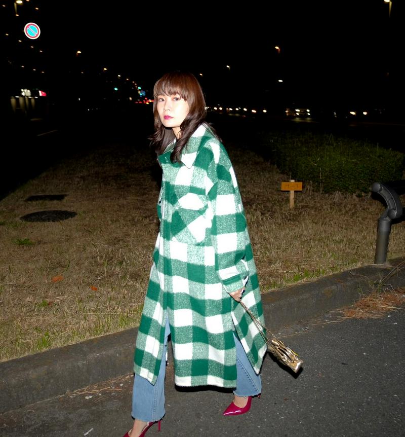 Wc Gn Zara ザラ の ウール混チェック柄コート をあわせたコーディネート Parte